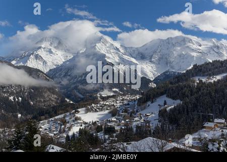The Saint Gervais Les Bains under the snow Stockfoto