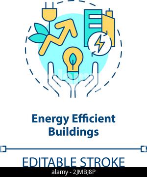 Symbol für energieeffiziente Gebäude Stock Vektor