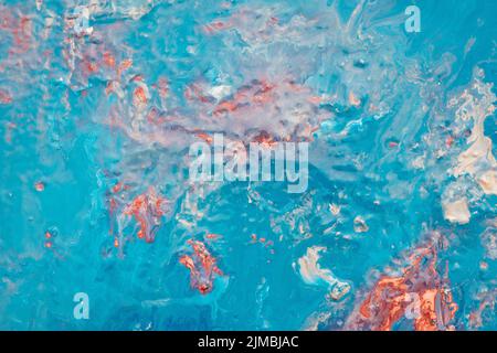 Abstrakt rot Sonnenuntergang Himmel blau malen Kunst Hintergrund Stockfoto