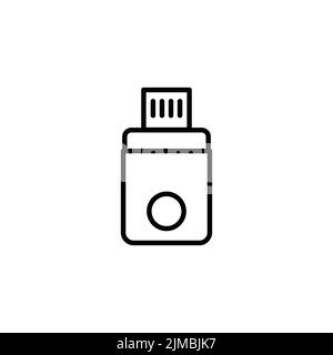 USB-Flashdisk-Symbol. Icon im Zusammenhang mit Elektronik, Technologie. Line Icon Stil. Einfaches Design bearbeitbar Stock Vektor