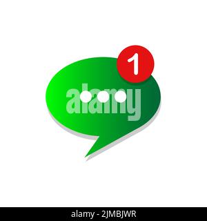 Neue Nachricht Benachrichtigung Pop-up-Konzept Illustration flache Design-Vektor. Einfaches, modernes Grafikelement für Landing Page, leere State ui, Infografik Stock Vektor