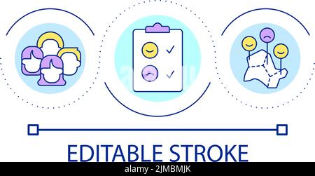 Symbol für das Konzept der Meinungsumfrage Stock Vektor