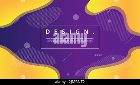 Ein Banner mit abstrakten geometrischen Formen und farbenfrohem Hintergrund Stock Vektor