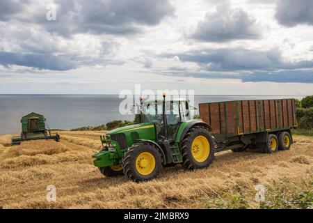 Spring Barley Harvest, Garretstown, Co. Cork Stockfoto