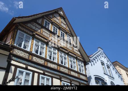 Rinteln - Alte Stadthäuser, Deutschland Stockfoto