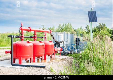 Wasser pumpen System Stockfoto