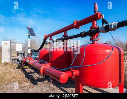 Wasser pumpen System Stockfoto