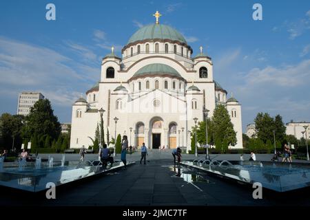 Die orthodoxe Kirche St. Sava ist die Kathedrale von Belgrad, Serbien Stockfoto