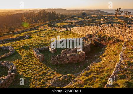 Hochplateau Citania de Sanfins Stockfoto