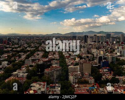 Polanco-Gebäude von oben gesehen Stockfoto