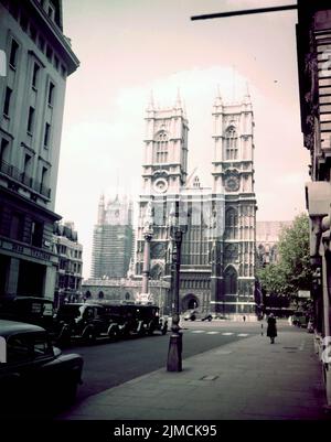 Um 1955, London, England, Großbritannien: Westminster Abbey in London. (Bild: © Keystone USA/ZUMA Press Wire) Stockfoto