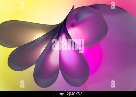 Gefaltete hintergrundbeleuchtete Papier abstrakte Formen geeignet als Tapete. Stockfoto