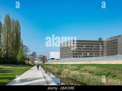 Hauptsitz des Bundesnachmittlingerdienstes, BND-Neubau in der Chausseestraße, Berlin, Deutschland Stockfoto