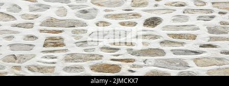 Alte Steinwand Hintergrund, nahtlose Aschlar Stein Wand Textur. Stockfoto