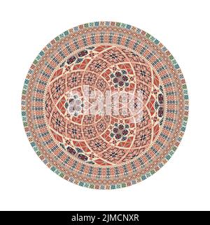 Kreismuster in traditionellen Palästinensischen Stil, vektor design Element Stockfoto
