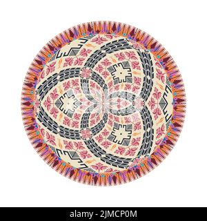 Kreismuster in traditionellen Palästinensischen Stil, vektor design Element Stockfoto