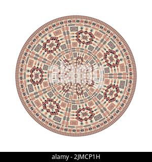 Kreismuster in traditionellen Palästinensischen Stil, vektor design Element Stockfoto