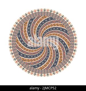 Kreismuster in traditionellen Palästinensischen Stil, vektor design Element Stockfoto