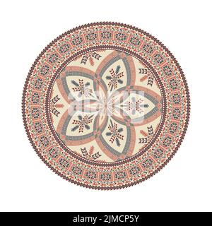 Kreismuster in traditionellen Palästinensischen Stil, vektor design Element Stockfoto