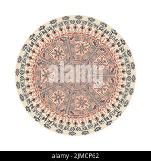 Kreismuster in traditionellen Palästinensischen Stil, vektor design Element Stockfoto