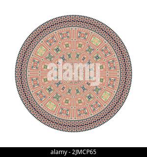 Kreismuster in traditionellen Palästinensischen Stil, vektor design Element Stockfoto