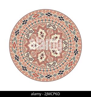 Kreismuster in traditionellen Palästinensischen Stil, vektor design Element Stockfoto