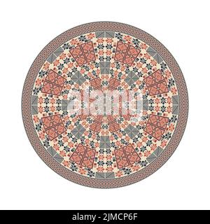 Kreismuster in traditionellen Palästinensischen Stil, vektor design Element Stockfoto