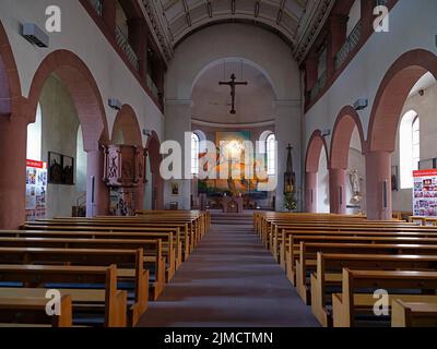 Pfarrkirche St. James, innen, Miltenberg, Unterfranken, Bayern, Deutschland Stockfoto