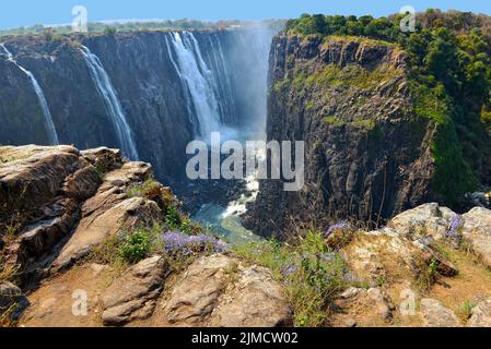 Victoria Falls, Zambezi, Simbabwe Stockfoto