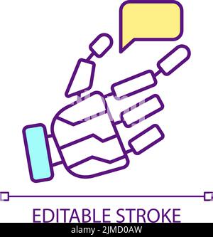 RGB-Farbsymbol für automatische Antwort Stock Vektor