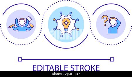 Symbol für Multitasking-Skills-Loop-Konzept Stock Vektor