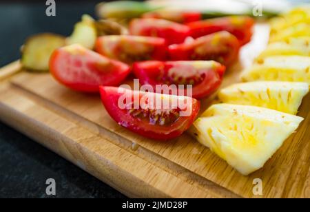 Zutaten für süß-saure Sauce Stockfoto