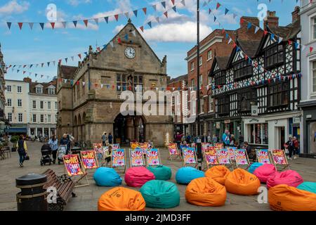 Market Hall, Shrewsbury, Shropshire, England Stockfoto