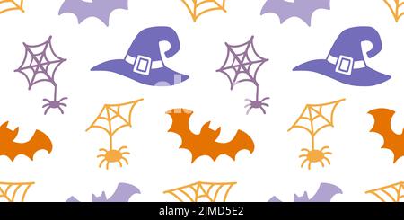 Halloween Niedlichen Vektor Nahtloses Muster Stock Vektor