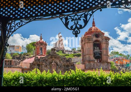 Guanajuato, Mexiko - 05. Juni 2013: Ansicht der Stadt Guanajuato mit Sehenswürdigkeiten wie El Pip Stockfoto