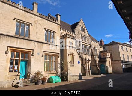 Altes Rathaus, Gemeindegebäude, The Shambles, Stroud, Gloucestershire, ENGLAND, GROSSBRITANNIEN, GL5 1AP Stockfoto