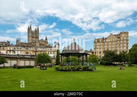 Die Abtei von Parade Gardens, Bath, Somerset, England Stockfoto