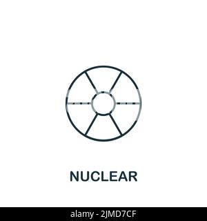 Nukleares Symbol. Monochrom einfaches Bioengineering-Symbol für Vorlagen, Webdesign und Infografiken Stock Vektor