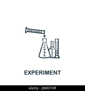 Experimentier-Symbol. Monochrom einfaches Bioengineering-Symbol für Vorlagen, Webdesign und Infografiken Stock Vektor