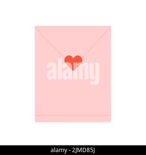 Liebe Brief zu feiern. Romantische Deklaration, romantische Briefumschlag-Vektor-Illustration Stock Vektor