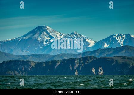 Sommerlandschaft von Kamtschatka Stockfoto