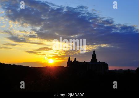 Walbrzych, polen, Schloss Ksiaz, Zamek Ksiaz, Ksiaz, Polen, dolny slask, niederschlesien, Aero, Luft, Jahreszeit, Landschaft,Walbrzych, polen,zamek Stockfoto