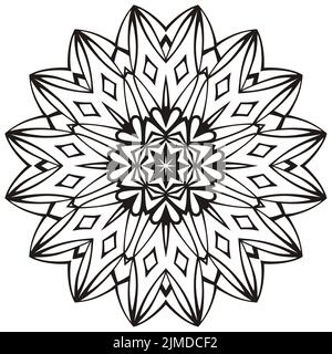 Ein abstraktes Mandala-Dekorationsdesign - ideal für Textilstickerei oder Innendekoration Stock Vektor