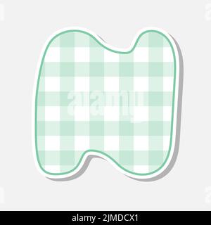 Patchwork handgezeichnete Textilschrift. Niedliche Textilschrift für Scrapbook- oder Collagendesign. Patchwork Alphabet Buchstaben für deine Dekoration mit verworrenen Mustern. Stock Vektor