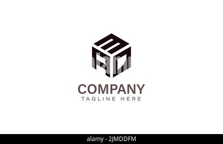 MAD-Logo mit Buchstaben, Logo mit drei Buchstaben, Buchstabe M A D-Vektorgrafik mit Hexagon-Form Stock Vektor
