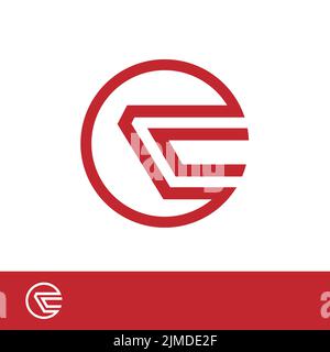 Eine Vektordarstellung eines C-Logos mit rundem Konzept. Stock Vektor