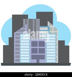 Eine Illustration eines auf weißem Hintergrund isolierten Gebäudes Stock Vektor