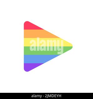 Niedliches Regenbogen-Pfeil-Symbol. Modernes flaches Design Vektor Illustration Clipart. Stock Vektor