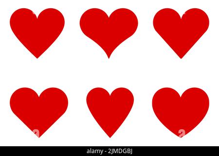 Rotes Herz-Symbol für Web und App. Flache Vektorgrafik Stock Vektor