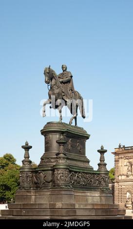 Denkmal für Johannes von Sachsen in Dresden Stockfoto